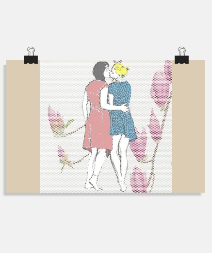 Poster Baiser de lesbiennes