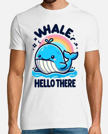 T-shirt balena ciao a tutti