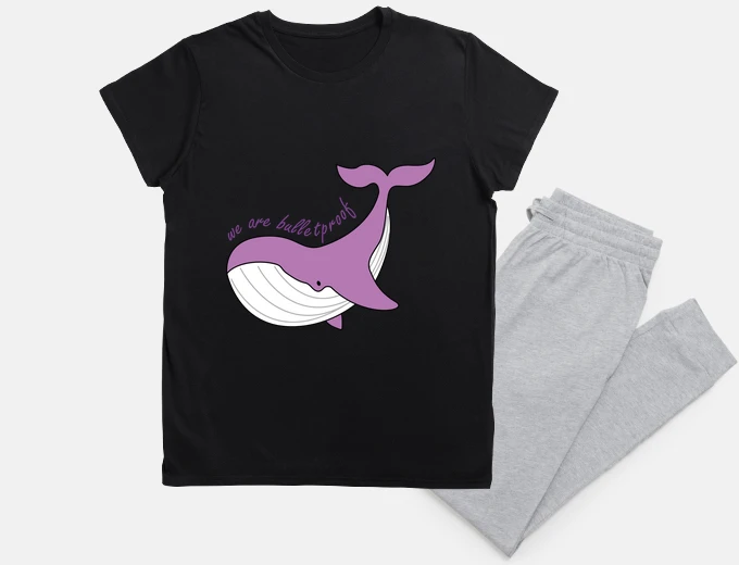 Pigiama balena viola bts