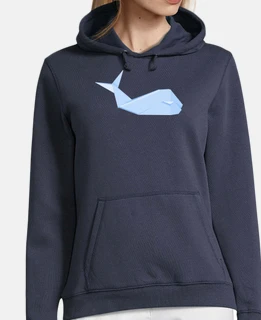 balena blu. applicare su felpa di diversi colori e senza cappuccio.