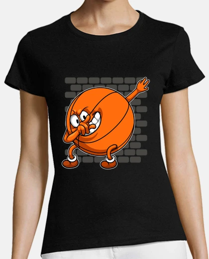 Tee-shirt balle basket-ball ballon panier danse touche amusant des sports tamponner