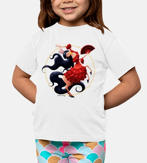 Abbigliamento ballerina di flamenco - t-shirt bambino