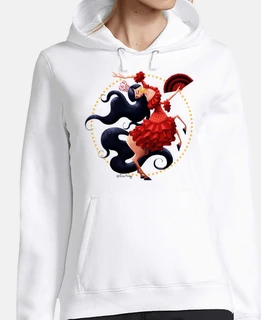 ballerina di flamenco ragazza con cappuccio -