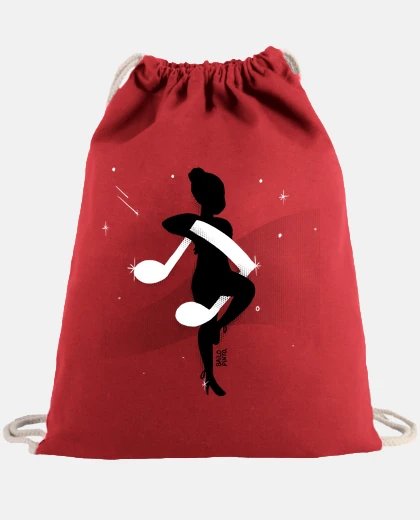 Sac ballerine avec note de musique sac à cordon