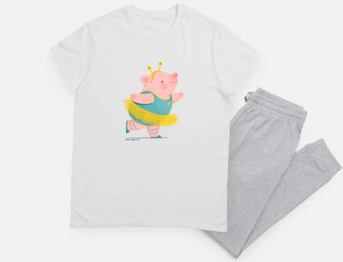 Pyjama ballerine cochon