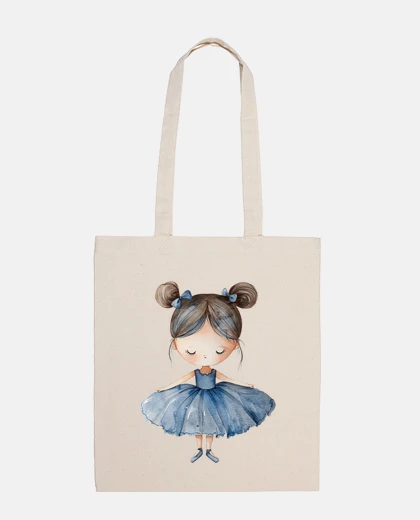 Sac ballerine fille en tutu art aquarelle
