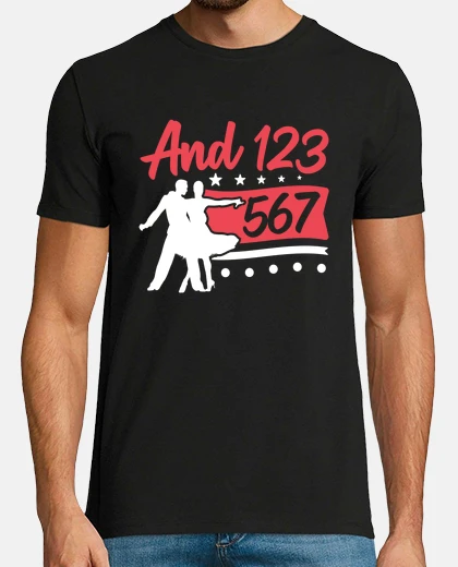 T-shirt ballerino di salsa latino e 123 567 salsa