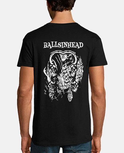 T-shirt ballsinhead circle skull lm