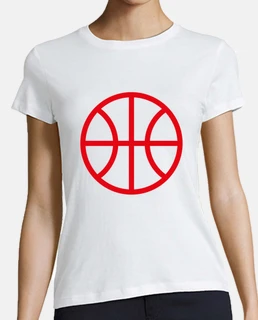 Balón baloncesto contorno rojo chica