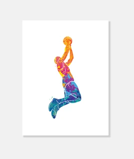 baloncesto acuarela