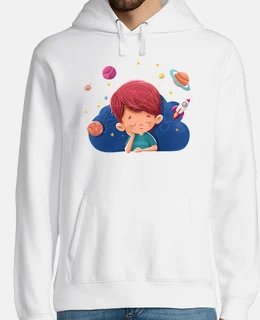 bambino che immagina cose dallo spazio