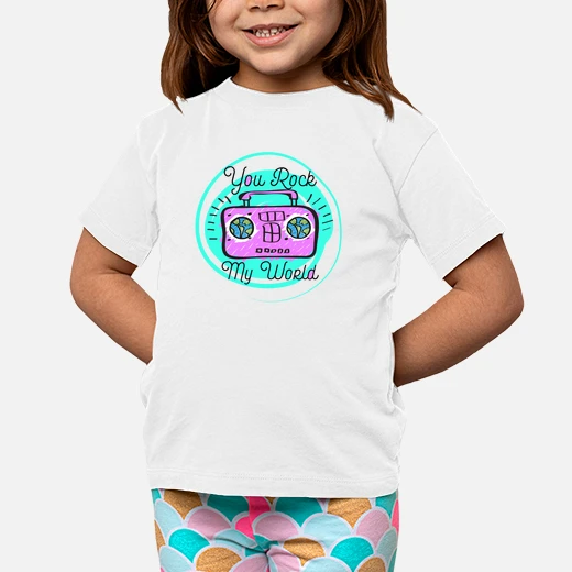 bambino, manica corta, bianca