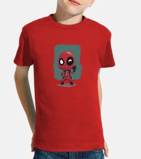 bambino, manica corta, rosso, bambino deadpool