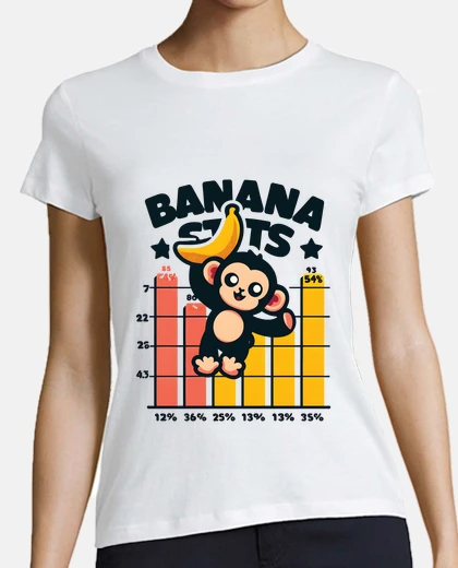 T-shirt Banana Stats Cute Monkey
