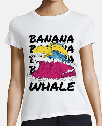 Playera banana whale on the waves