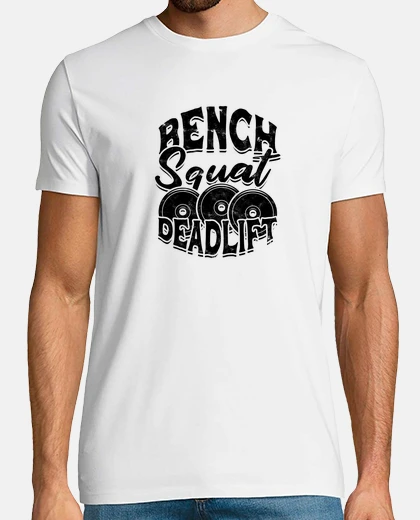 Tee-shirt banc squat soulevé de terre fitness mus