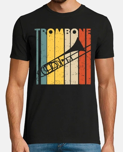T-shirt banda musicale di trombone vintage retr