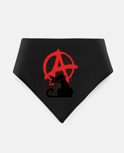 Mascotas bandana gatto anarchico nero