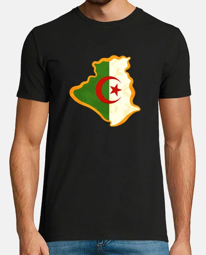 Camiseta Bandera de Argelia mapa de Argelia