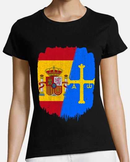 Camiseta Bandera de España y de Asturias Española y Asturiana
