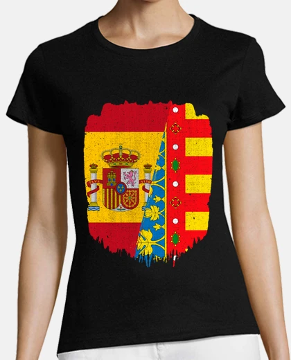 Playera Bandera de España y de Valencia Española y Valenciana