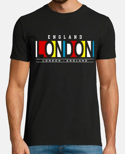 Camiseta bandera de estilo mondrian de londres i
