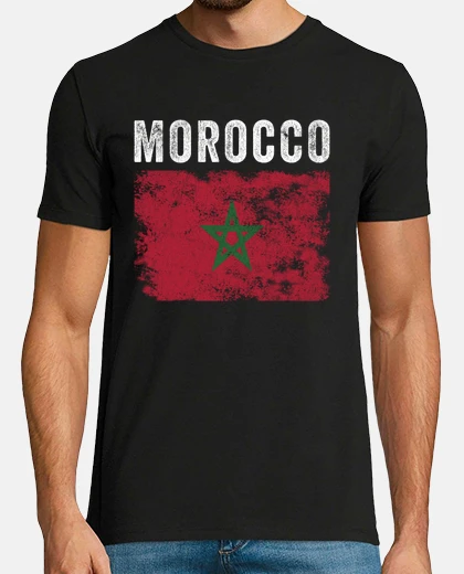 Camiseta bandera de marruecos bandera marroquí a