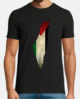 bandera del mapa de palestina