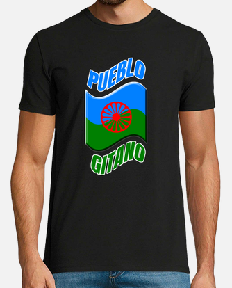 Camiseta Bandera Manouche Hombre Gitano ROM Gitano Pueblo del Viaje Bandera  Gitana