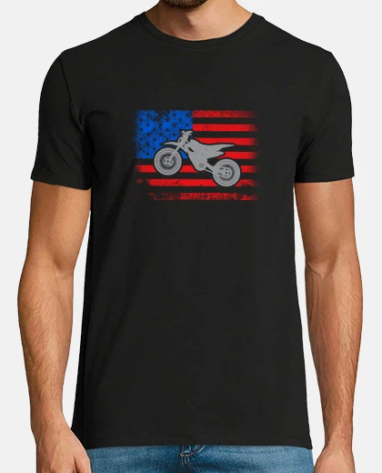 T-shirt bandiera americana della bici della spo