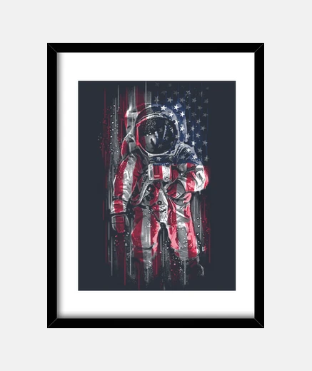 Quadro bandiera astronaut