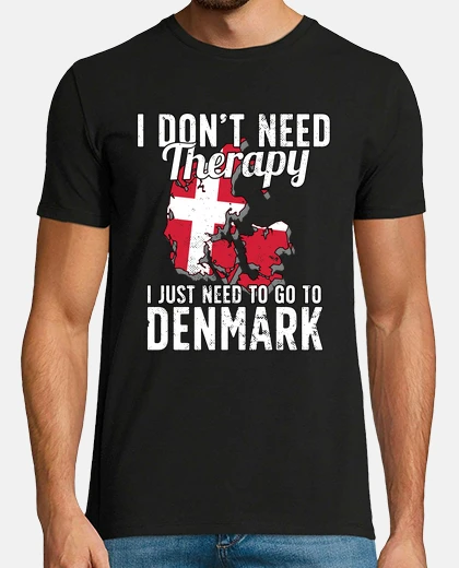 T-shirt bandiera danimarca i souvenir danesi