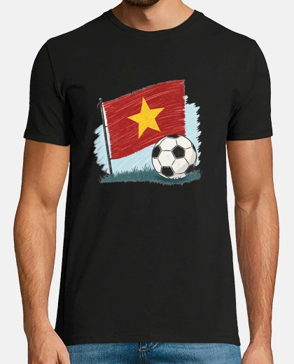 T-shirt bandiera del Vietnam e ball da calcio i