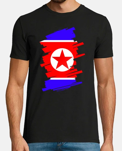 T-shirt bandiera della corea nord