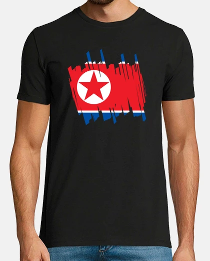T-shirt bandiera della corea nord