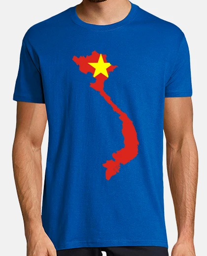 T-shirt bandiera della mappa del vietnam
