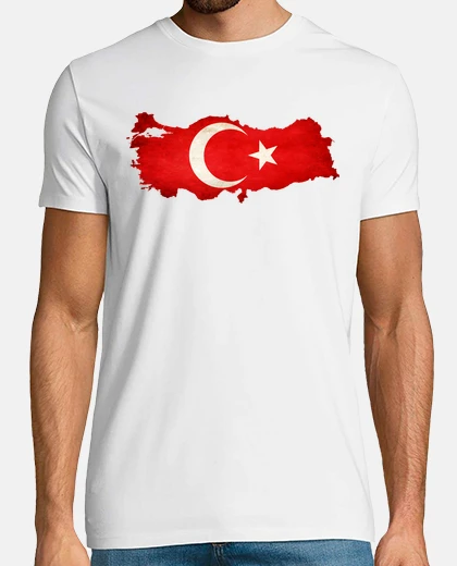T-shirt bandiera della mappa della Turchia