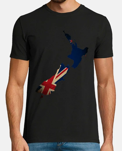 T-shirt bandiera della nuova zelanda
