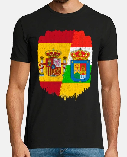 T-shirt bandiera della spagna e della rioja spagnola e riojano