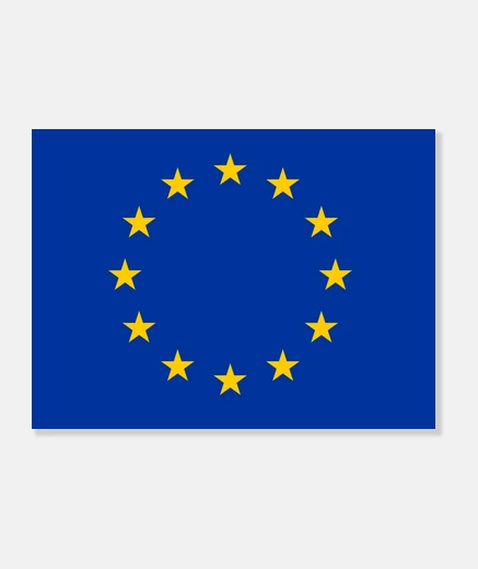 Stampa bandiera della union europea