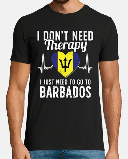 T-shirt bandiera delle barbados i souvenir dell
