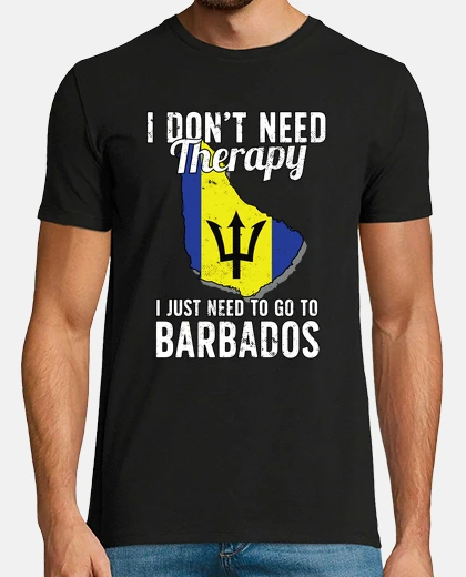 T-shirt bandiera delle barbados i souvenir dell