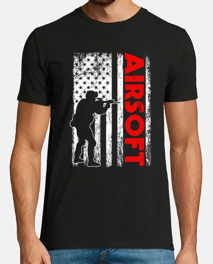 T-shirt bandiera di softair usa