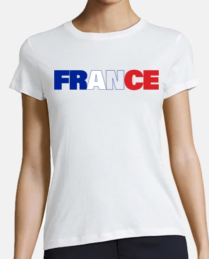 T-shirt bandiera francia parigi la marsigliese con scollo a v