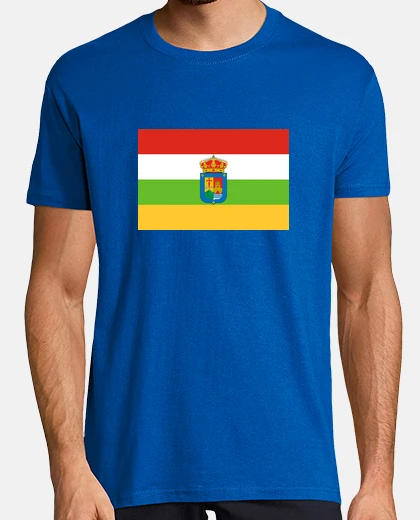 T-shirt bandiera la rioja, con scudo