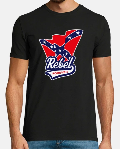 T-shirt bandiera ribelle per sempre - 3c