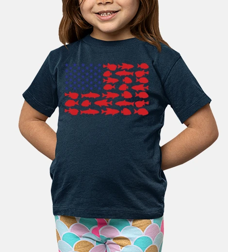 Abbigliamento bandiera usa pesce americano