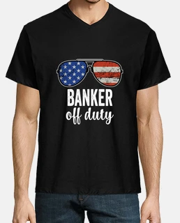 Bank Teller Off Duty American Flag