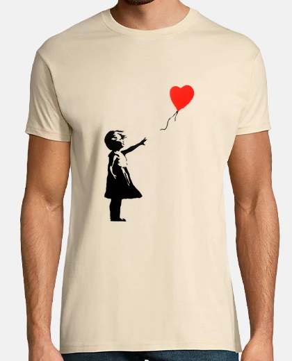 T-shirt banksy - ragazza con palloncino
