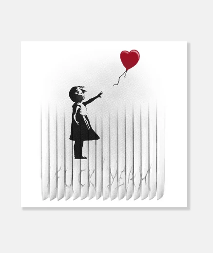 Wall banksy-ed canvas